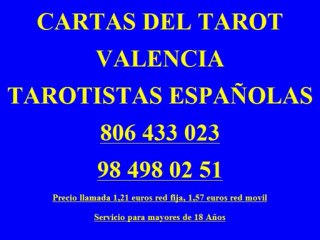 Cartas del Tarot en Valencia