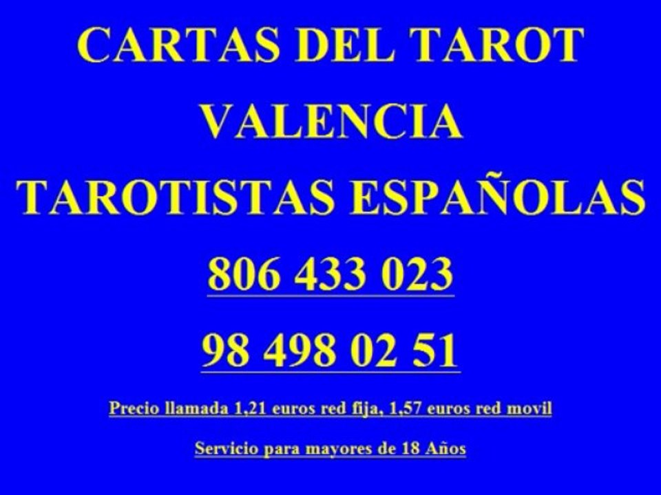 Cartas del Tarot en Valencia