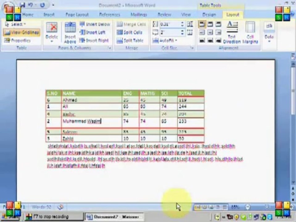 Word 2007 Tabs Part 9