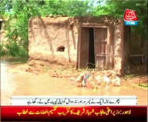 High level flood in Chenab River