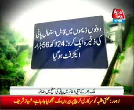 Water levels in Tarbela, Mangla Dams on the rise