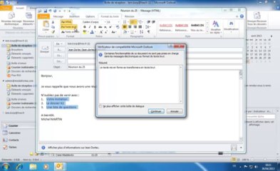 Outlook | Mise en forme de son message email