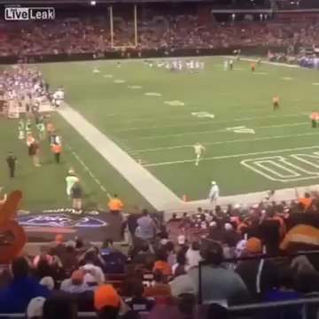 Streaker at Cleveland Browns Game Gets Tackled Hard!!!