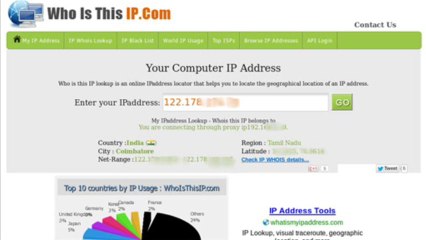 IP Address Blacklist Checker | Whoisthisip.com