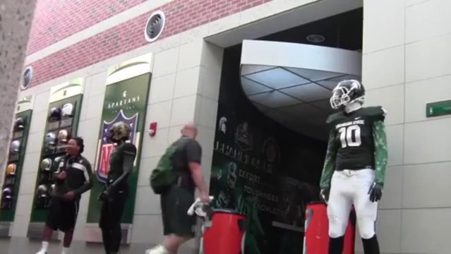 MSU Preseason Prank!! Fake Dummy wearing football uniform!!