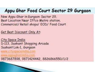 9873687898===Appu ghar new Retail projects sector 29 Gurgaon