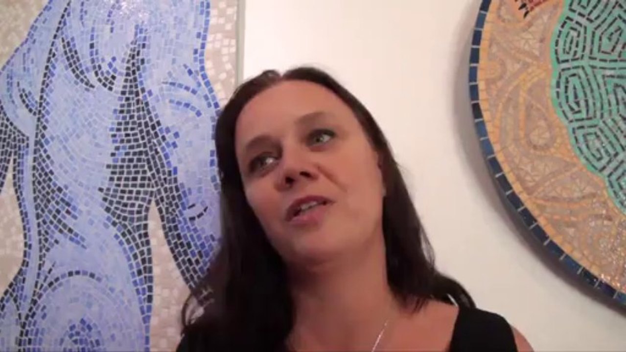 Sauveterre-De-Rouergue: vernissage de l'exposition de Florence Olmi