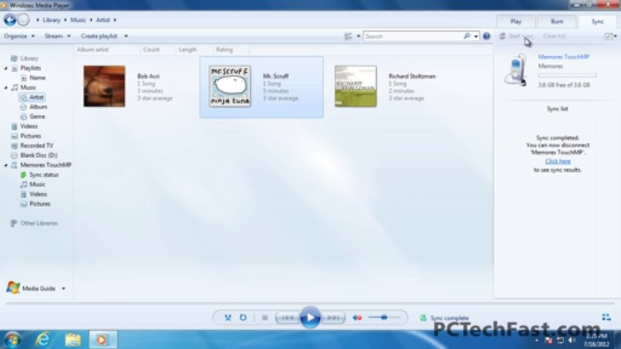 Burning CD's with Media Player