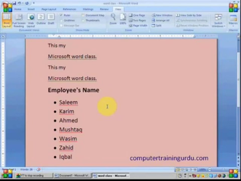 Word 2007 Tabs Part 18
