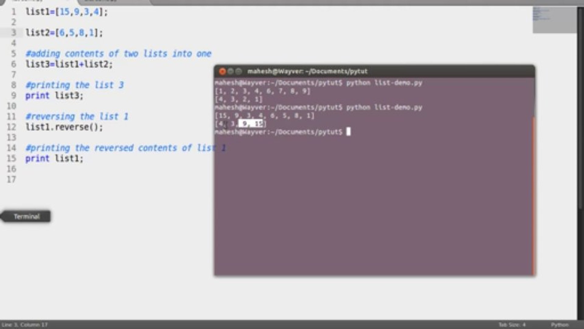 Python Lists - Data Structure Append Sort Methods