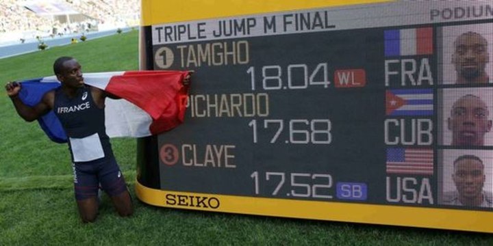 Teddy Tamgho champion du monde du triple saut