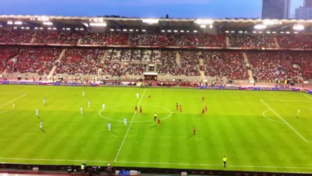 BELGIQUE - FRANCE : Avant match + Entrée des joueurs + Hymnes nationaux + Début du match 14/08/2013