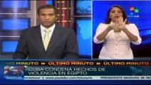 Cuba condena hechos de violencia en Egipto