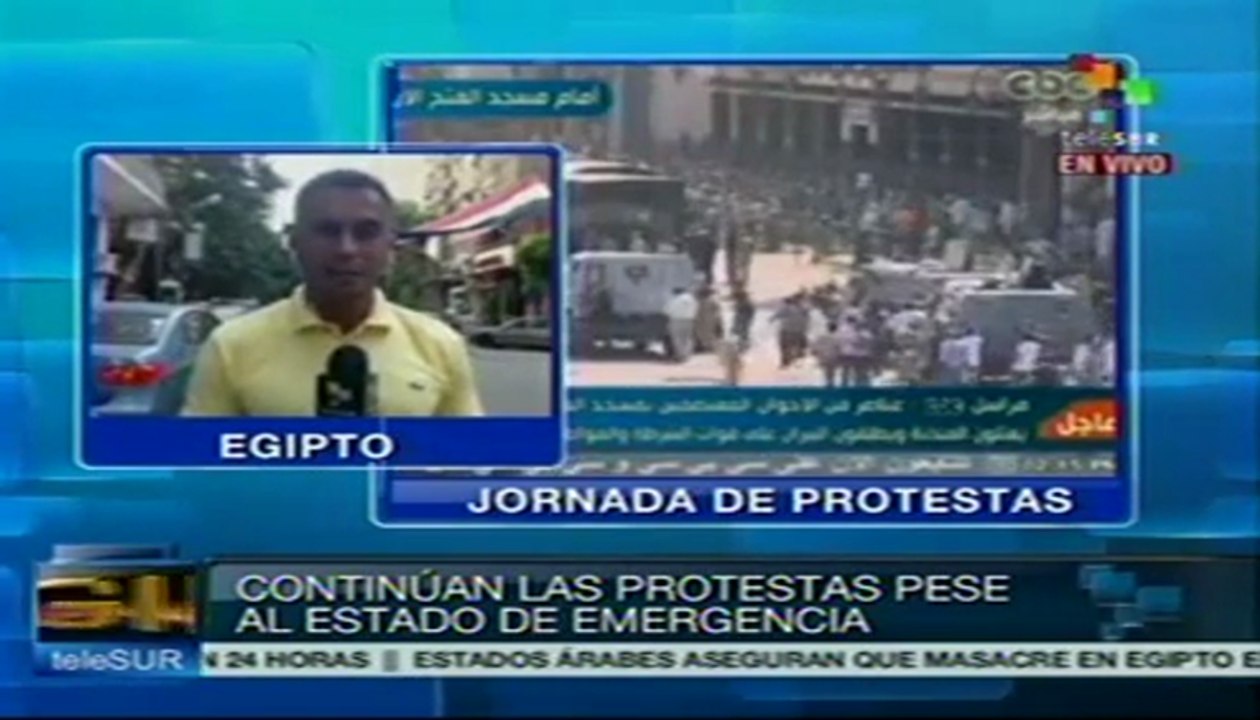 Siguen protestas en Egipto a pesar del Estado de emergencia