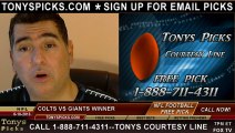 New York Giants vs. Indianapolis Colts Pick Prediction NFL Pro Football Odds Preview 8-18-2013