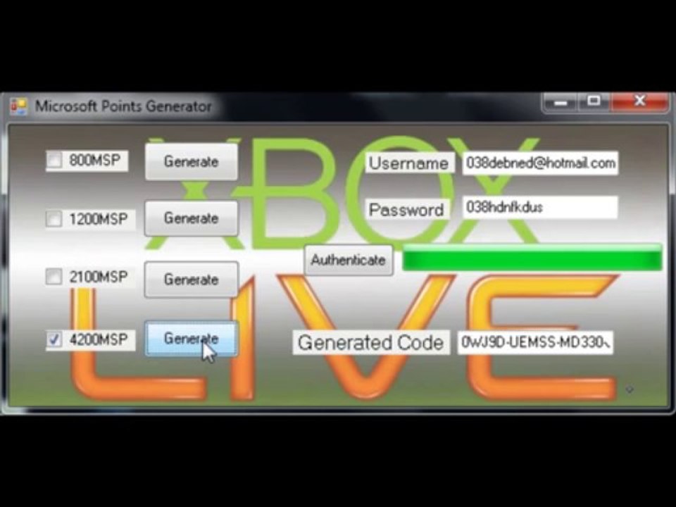 Microsoft Points Generator New August 2013