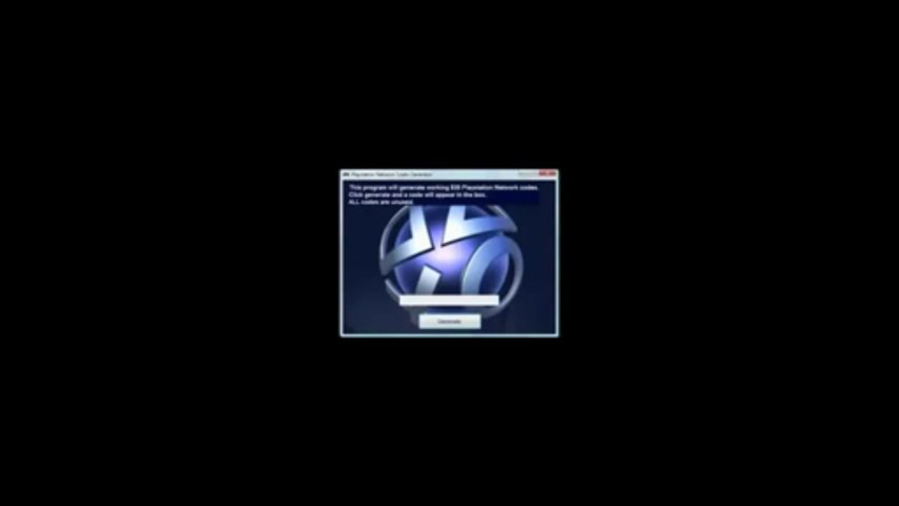 WORKING 100% $20 Playstation Network Code Generator