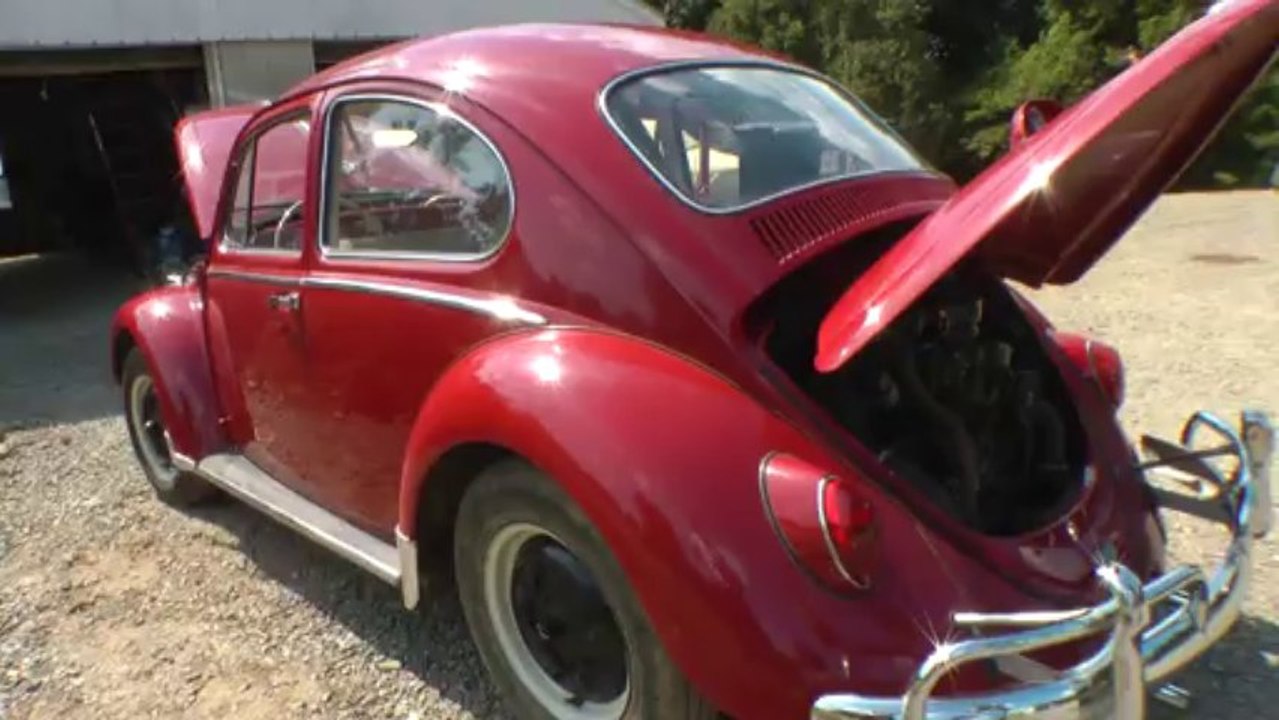Classic VW BuGs Road Trip Barn Find All Original 1965 Ruby Red Beetle