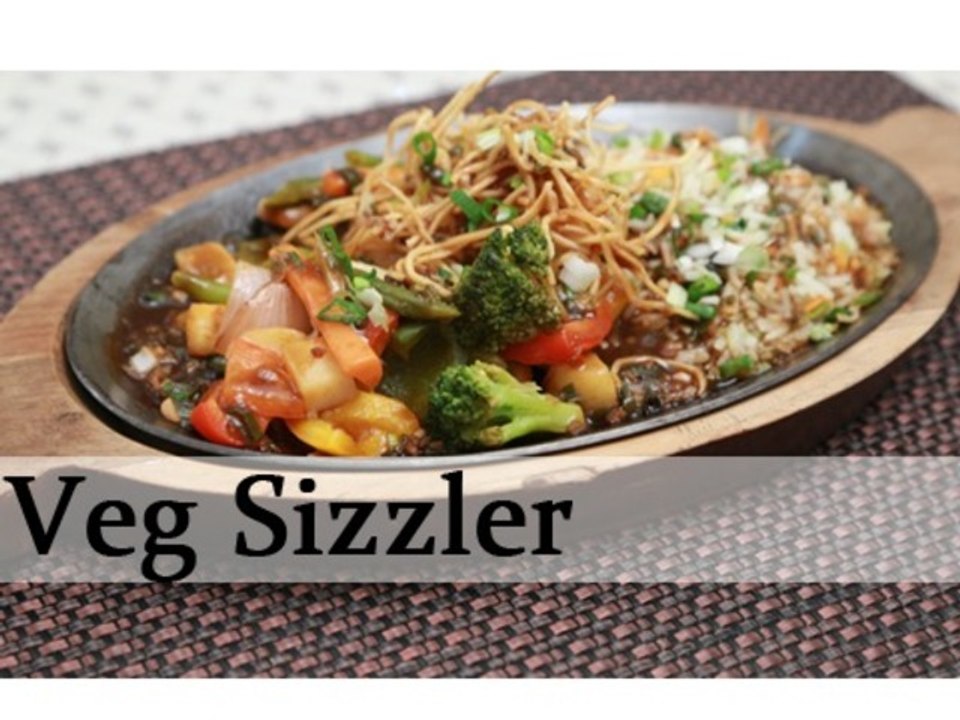 Veg Sizzler In Soya Chilli Sauce Asian Vegetable Sizzler Recipe by