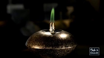 Made in Colors - Lampe Marbre - Flamme Verte