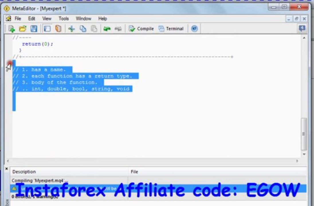Mql4 Programming tutorial 11 - If , else statement