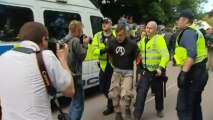 Police have begun removing anti-fracking protesters