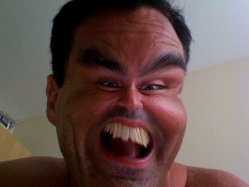 Distorted face: Dan Aykroyd