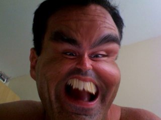 Distorted face: Dan Aykroyd