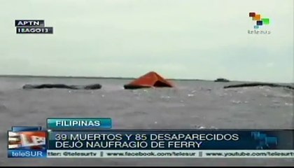 Mueren 39 en Filipinas por naufragio de ferry