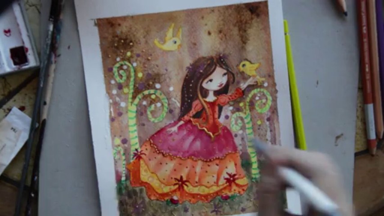 Aquarelle : petite fille (2/2)