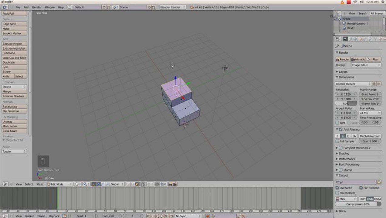 Blender Tutorial Portugues 03 - Edição (Básico)