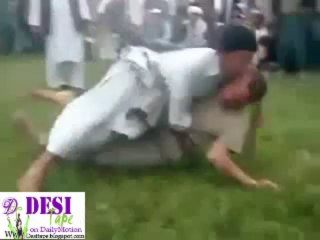 Pathan Beats US army Man in Wresling