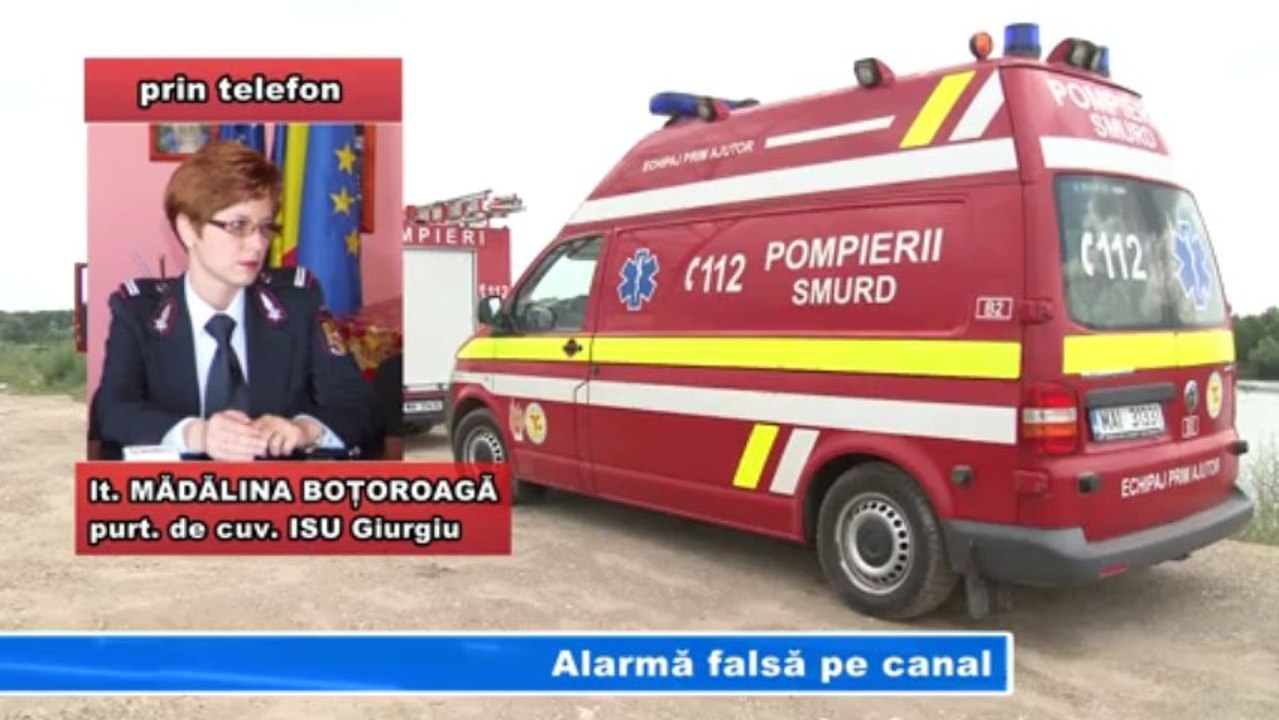 ALARMA FALSA PE CANAL