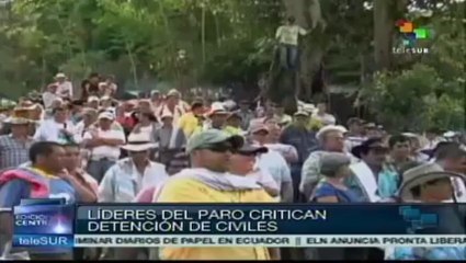 Represión y detenidos en inicio del Paro Nacional Agrario en Colombia