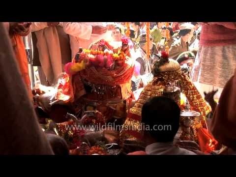 During the Puja at the Gangotri Temple- Procession downhill