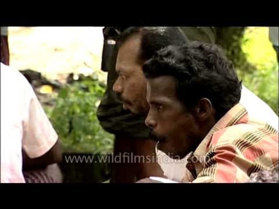 South Indians gathered for a mass meal