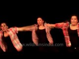 Foreigners choreographing a dance in Delhi