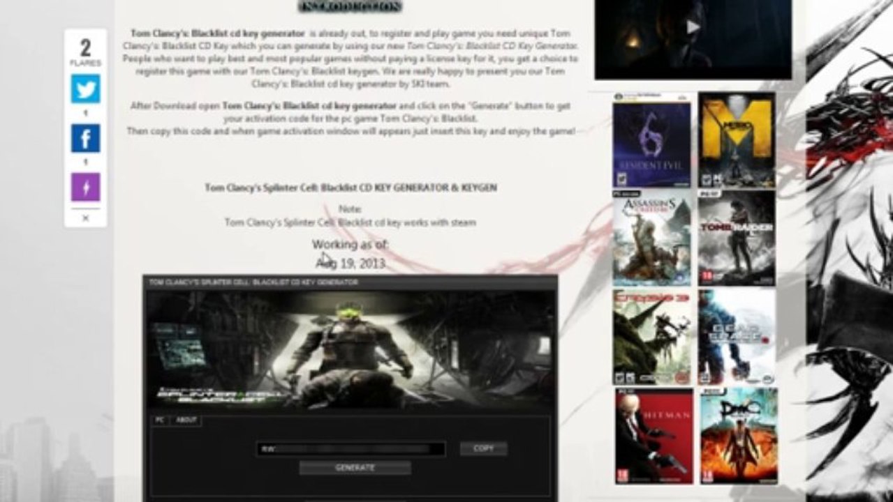 [GET] Cell Blacklist Cd Key 20.08.2013