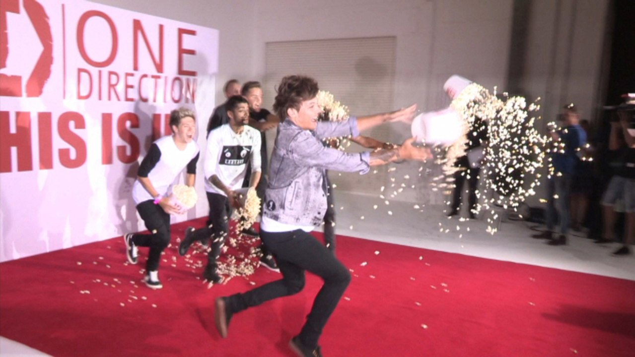 One Direction Throws Popcorn At Unsuspecting Press