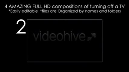 After Effects Project Files - 4 Flares of turning off a TV - VideoHive
