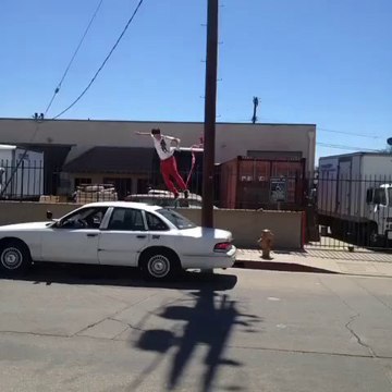 Jumping on a car roof... WRONG IDEA!!!