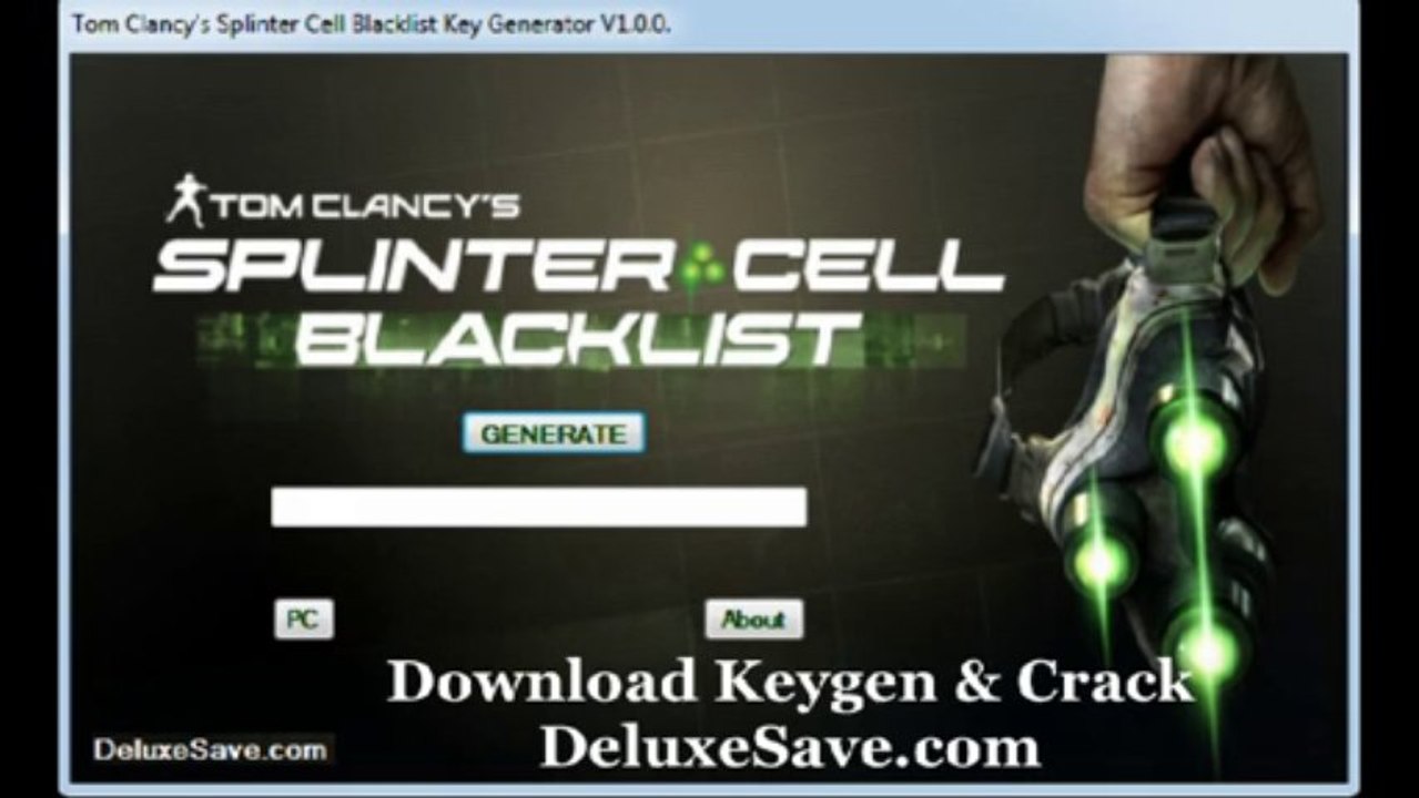 [Working] Tom Clancy's Splinter Cell Blacklist Key Generator + Crack