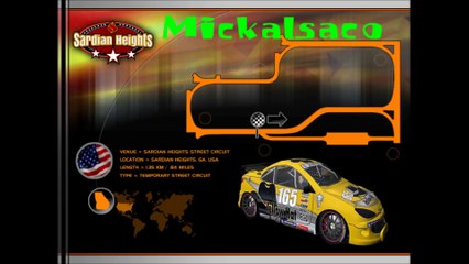 Tour de piste à Sardian en 206 RCC sur Rfactor