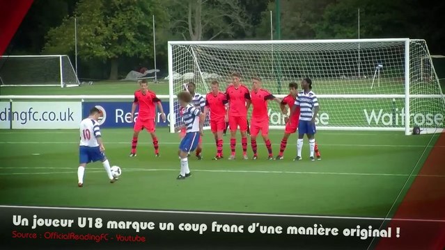 Quand un joueur U18 tente et marque un but original sur coup franc !