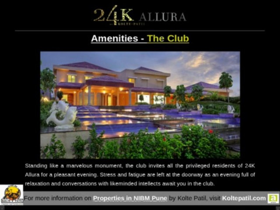 Properties in NIBM Pune - 24 K Allura by Kolte Patil Developers