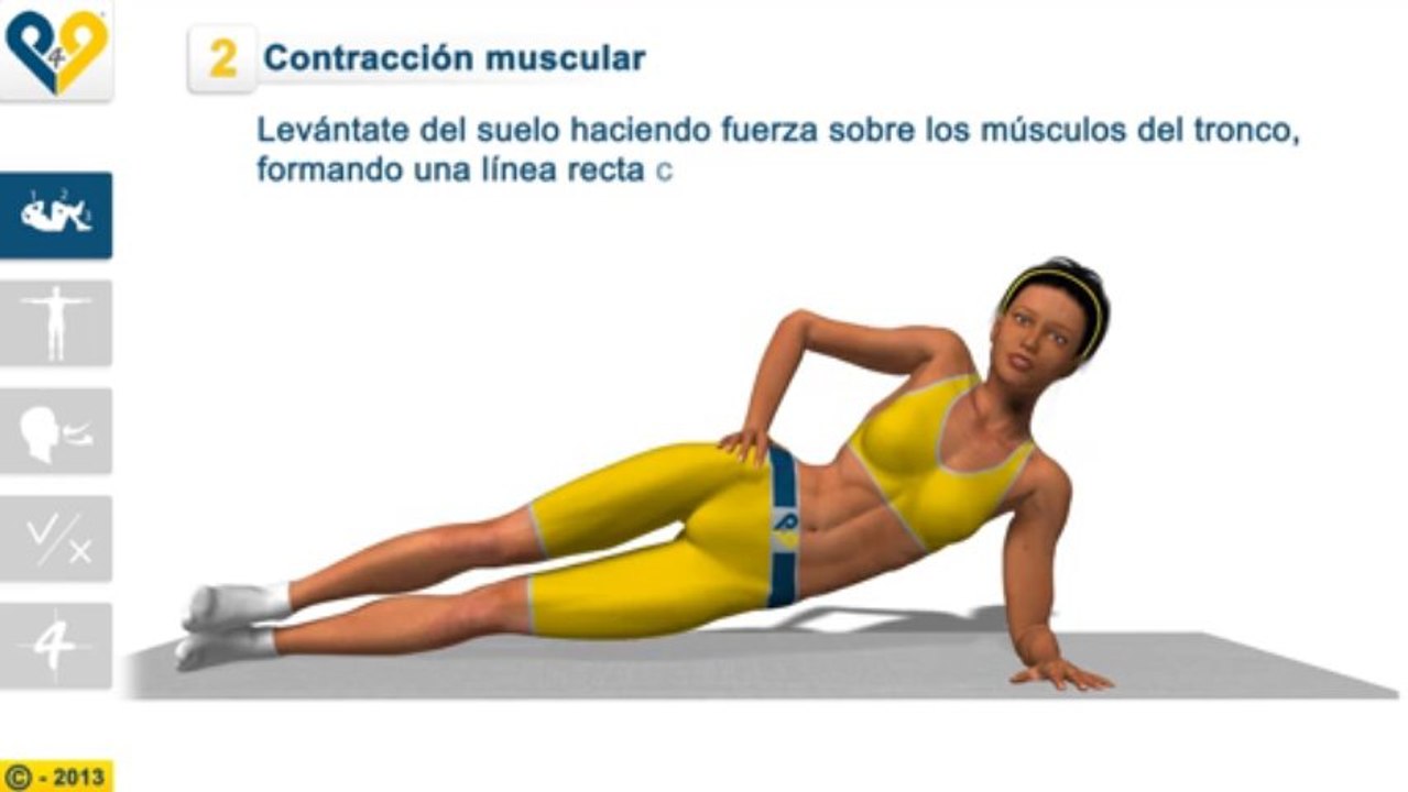 Plank lateral con apoyo sobre el codo
