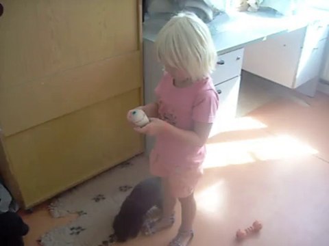 20 août 2013 : chiots Etna (3 semaines) avec Mélyne