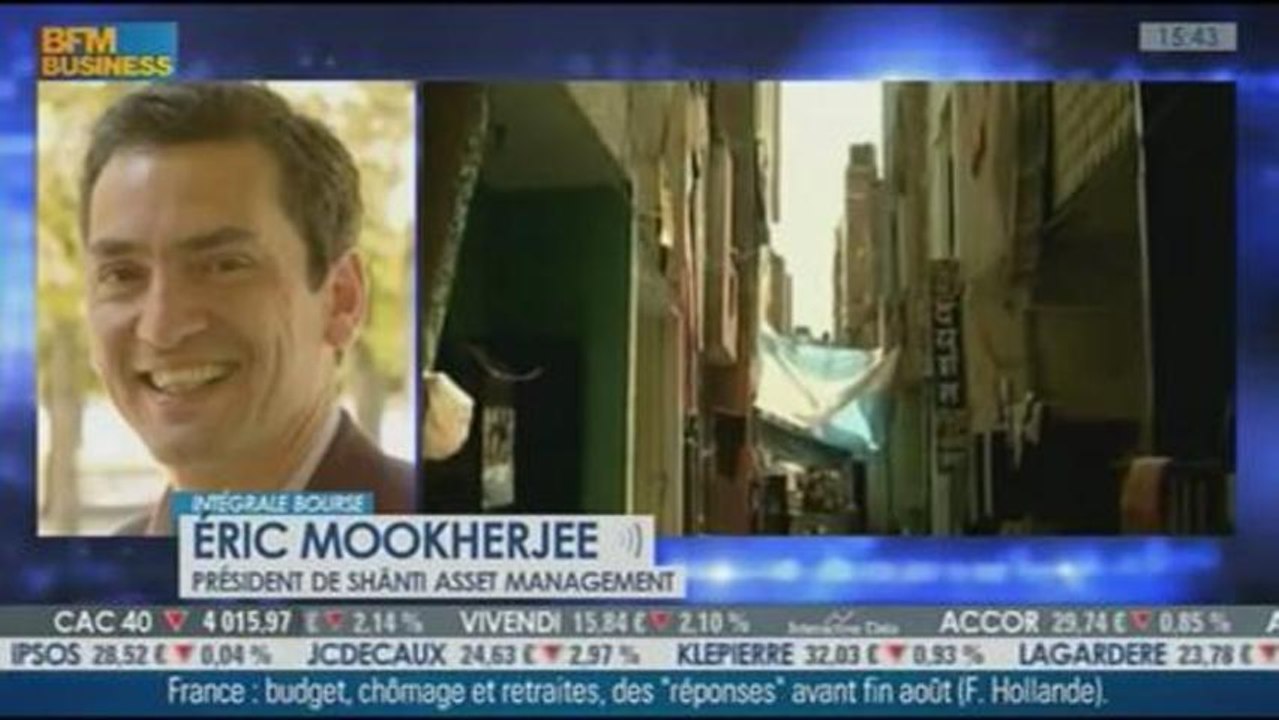 La crise financière frappe l'Inde : Eric Mookherjee et Benaouda Abdeddaïm dans Intégrale Bourse - 20/08