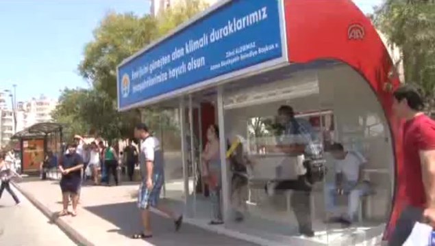 Klimalı durağa yoğun ilgi
