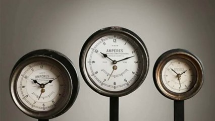 Gorgeous French Amperes Meter Clock - Hardware | Thestore